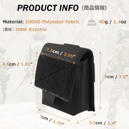 Azarxis Tactical Mini Belt Pouches, Multi-Purpose Small Battery Case Compact Utility EDC Card Slot Holder Waist Bags Military Molle Pack Sundries Storage Pack - color: #01 Army Green - 2 Pack