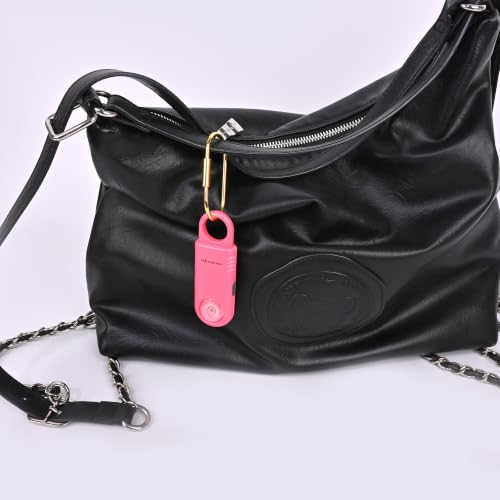Rechargeable 135dB Personal Alarm Ultra Bright Flashlight & Strobe Light - color: Hot Pink