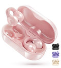 Kinglucky i21 Open Ear Clip On Earbuds Wireless Bluetooth Ear Clip Headphones with Mic,Noise Cancelling, Waterproof IPX4,for Small Ears,Perfect for Running,Sports,Glasses Wearers (Pink) - color: Pink