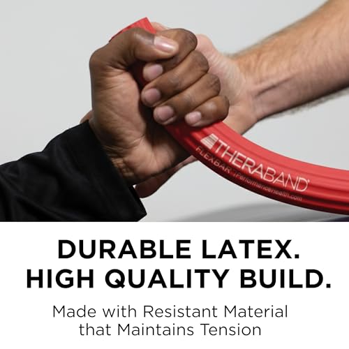 THERABAND FlexBar Resistance Bar, Physical Therapy, Flex, Elbow, Wrist, Red - color: Red