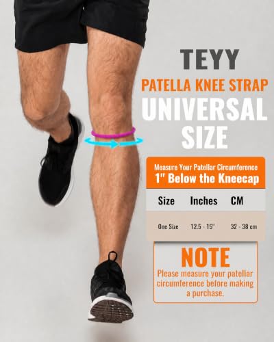 teyy 2PCS Patellar Tendon Support Strap for Knee Pain Relief (Purple) - color: Purple