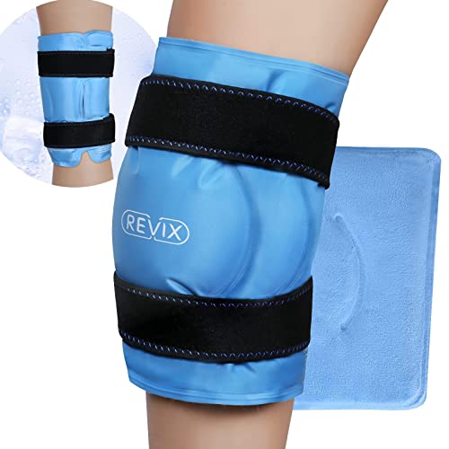 REVIX XL Knee Ice Pack Wrap Around Entire Knee After Surgery and XL Shoulder Ice Pack for Rotator Cuff Reusable Gel
