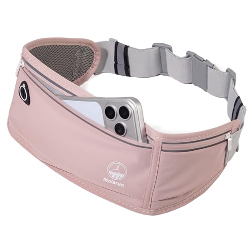 Slim Running Belt Fanny Pack, Phone Holder Waist Pack Money Belt - Pink - color: X Pink