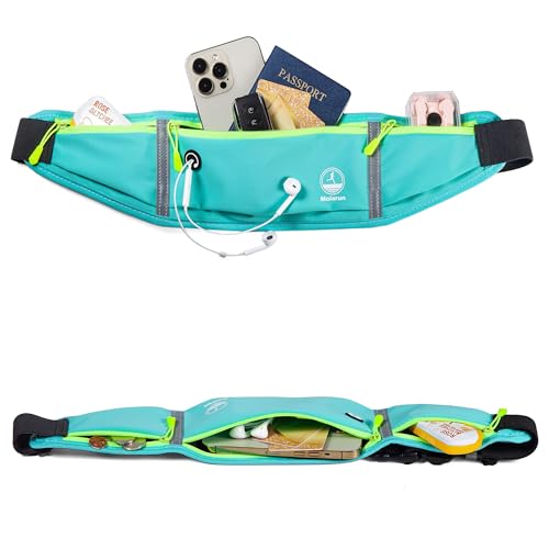 Running Belt Slim Fanny Pack Jogging Pouch Phone Holder Waist Pack - Cyan - color: F Blue Green