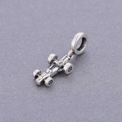F1&Famous Race Racetrack Charm for Bracelet Necklaces, S925 Sterling Silver Charms, UK Brazil Spain Race Track Charms Jewelry Racing Souvenirs Gift - color: Car Racing Q3675