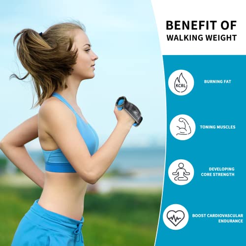 RitFit Soft Hand Weights Set with Reflective Straps Walking Dumbbell - size: 0.75lb each (1.5lb pair)