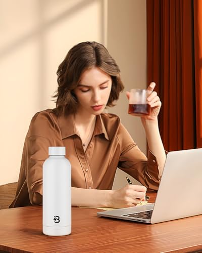 Stainless Steel Insulated Water Bottle no straw for Travel, Gym, 15 oz, White - color: White, size: 15 Ounces