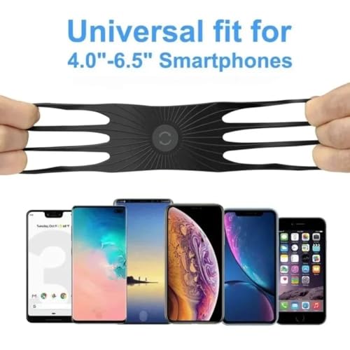 360 Degree Rotation Adjustable Phone Holder Armband Outdoor Sports Bike Cycling Detachable Silicone GPS Mount barracket Stand (Black)