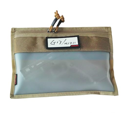 3-Pack Handgun Case,Small Soft Pistol Rug Case Tactical Handgun Storage Pouch with for Hunting Shooting Range Sports 4 of ID Patches Included (Small khaki) - color: Small khaki