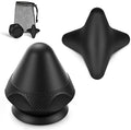 AOT Mountable Massage Ball with Suction Cup, Manual Back Massager Kit for Myofascial Release and Muscle Knot Remover Black - style: Black
