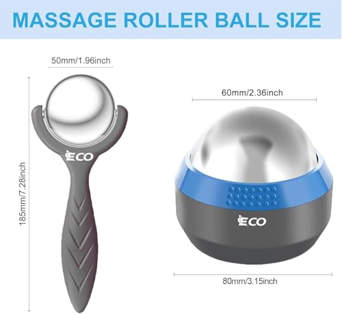 iECO Massage Ice Roller Ball Cold & Heat Therapy Plantar Fasciitis Roller - color: Set of 2