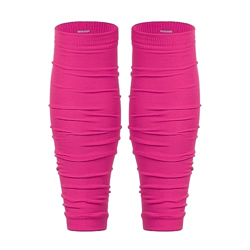 Football Leg Sleeves Scrunch Style Calf Compression Sleeve Men One Size - color: Neon Pink
