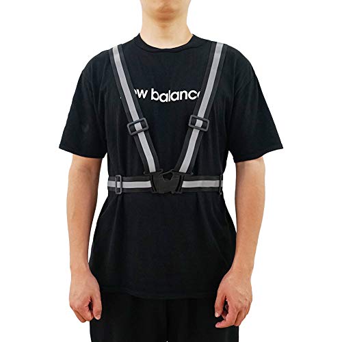 Safety Vest with 5 Pack,Reflective Belts Provides High Visibility for Men and Women,Ultralight and Comfy for Walking - color: Black
