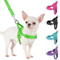 SlowTon No Pull Small Dog Harness and Leash Set with Front Clip - color: Green, size: X-Small