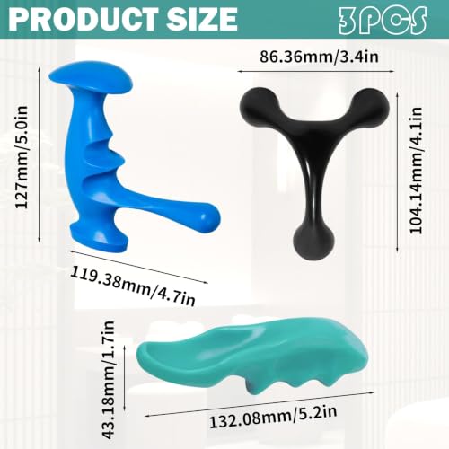 3PCS Trigger Point Massage Tool Set, Deep Tissue Fascia Release Tools