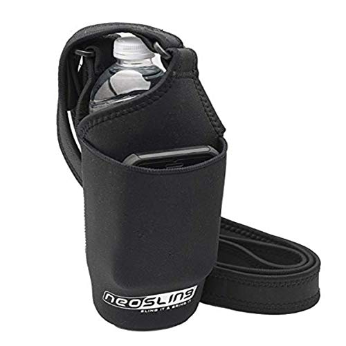 H2O4K9 Neoprene Deluxe Bottle Carrier with Front Pocket (Black) ?… - color: Black Pocket