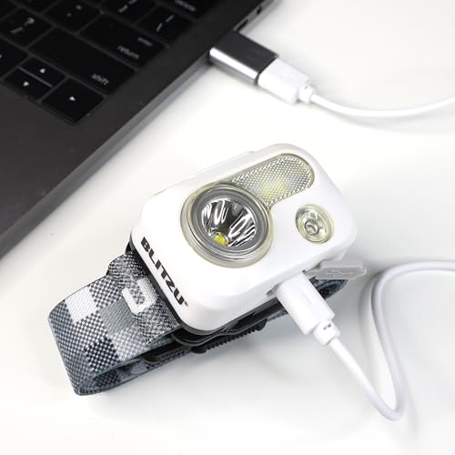 LED Headlamp, Rechargeable Super Bright Headlight Flashlight, Kids & Adults - color: White