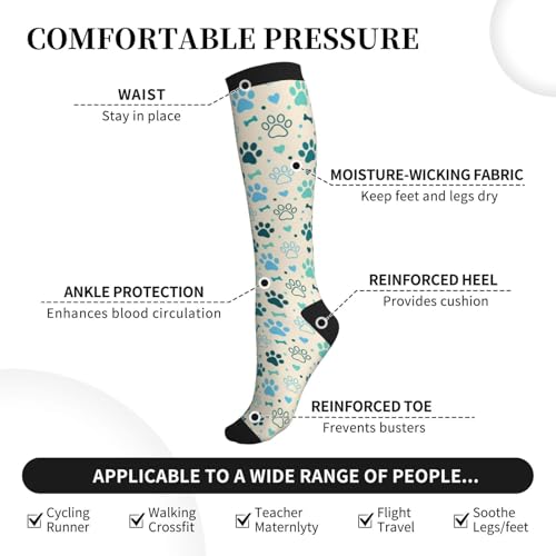 Graduated Compression Socks Knee High For Women Men Athletic - color: 15