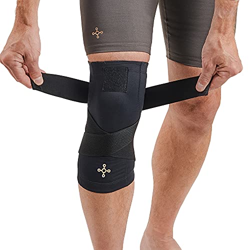 Tommie Copper Compression Knee Sleeve, Black, Small, Unisex, Support - size: Small