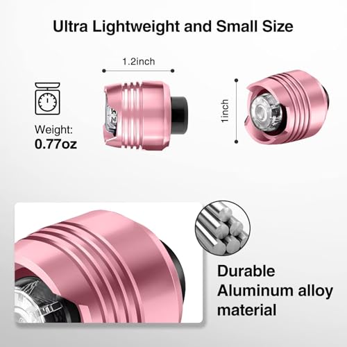 Rechargeable Clog Lights 2PCS, LED Shoe Clip Flashlight with 3 Modes, Waterproof Shoe Charm Accessories for Walking, Running, Camping – Adults & Kids (6 Colors) - color: Pink