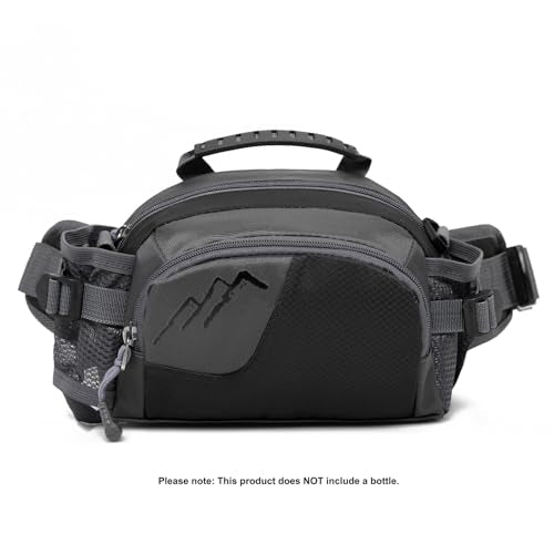 Entchin Water-Resistant Fanny Pack, 4-Zipper Belt Bag - color: E131 Black