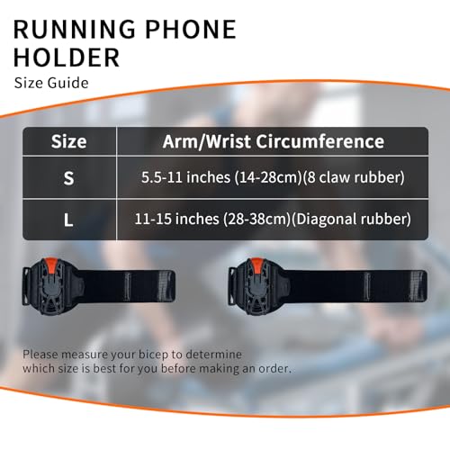 Running Armband 360°Rotatable,Arm Band for Phone Fits All 4''-6.5'' Smartphones,Compatible with iPhone 17/16/15pm/p,Workout Cellphone Holder with Key Holder,for Running Hiking Biking Walking