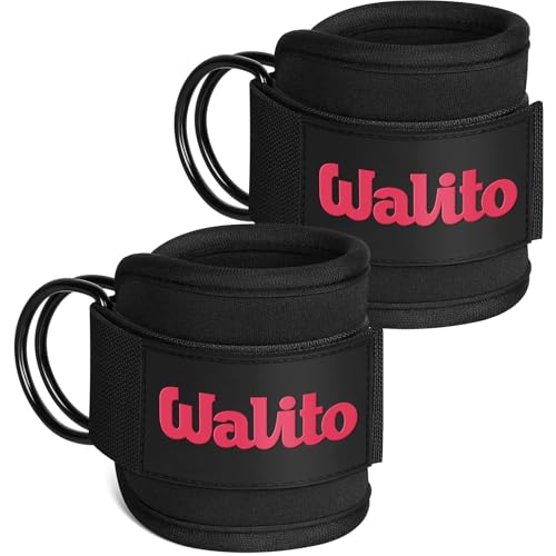 Ankle Straps for Cable Machines, Leg Straps for Glute Kick Back Accessories - color: Black