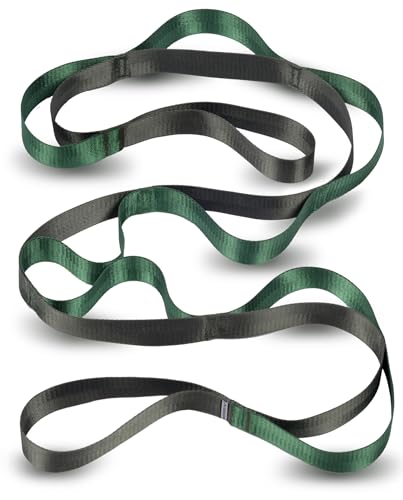 Acozycoo Stretching Strap with Loops for Physical Therapy,Knee,Leg Lifter - color: Green-02, size: Length: 75 Inch, Width: 1 Inch