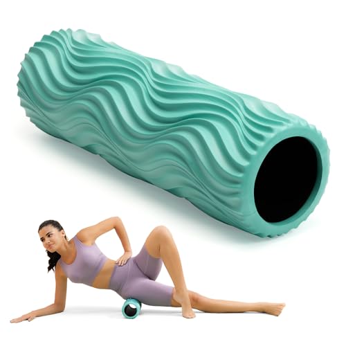SUBCULTUREPICK 15" Foam Roller - Medium Density Deep Tissue Muscle Massage - color: Turquoise