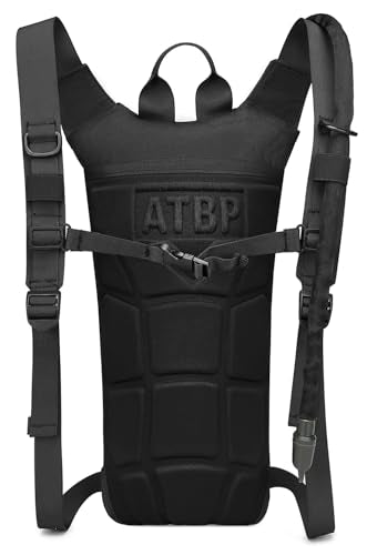 Tactical Water Hydration Pack Military 3L Water Bladder Carrier Backpack Leakproof for Running Jogging Cycling Hiking - color: Navy Blue