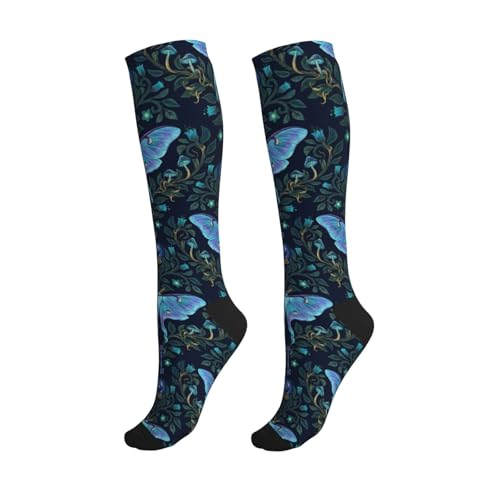 Witchy Moth Compression Socks For Women Men - color: Mystical Moth