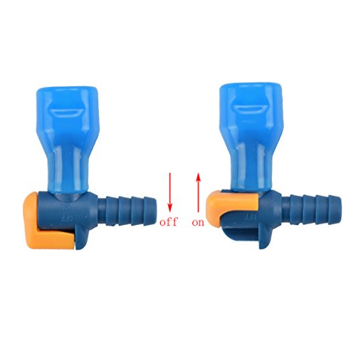 J.CARP ON-Off Switch Bite Valve Tube Nozzle Replacement for Hydration Pack Bladder - color: 90 Degree, Pack of 2