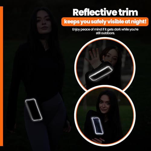 New Black 3-in-1 Essentials Carrier – Handheld Running Phone Holder, Hiking Belt Holster Pouch & Fitness Armband Case, w/Touchscreen-Ready Window, Fits iPhones & Androids – Water-Resistant, Adjustable