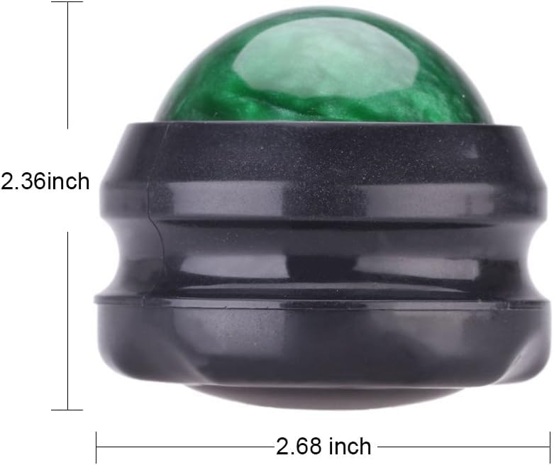 Manual Massage Roller Ball - Massager and Therapy Tool for Sore Muscles, Shoulders, Arms, Neck, Back, Feet, Body, Deep Tissue, Stiffness, Joint Pain, Stress Relief - color: Green