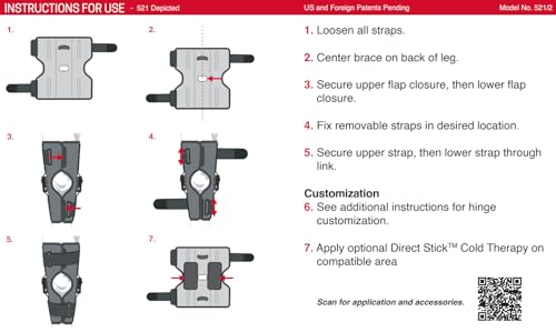 Condylar Hinged Knee Brace for Ligament Injury (Large- Short) - size: Large, style: Rally Rom Short