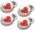 4 Race Bib Magnets for Runners, Race Bib Clips, No Pins, I Love Run - color: I Love Run