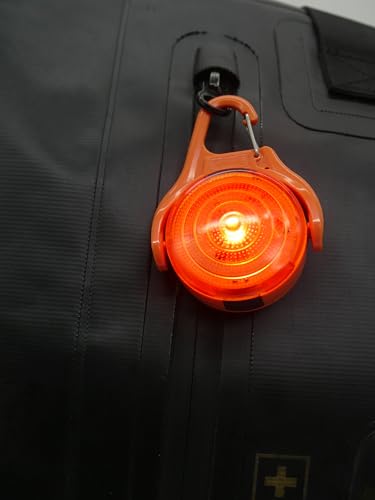 Rechargeable Adventure Light | Water Resistant Bright LED Clip-On Flashing Safety Light for Dog Walking, Running and All Outdoor Activities (Red) - color: Red