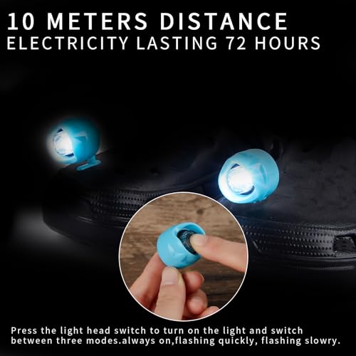 Rechargeable LED Clogs Shoes Light 2 Pcs,for Headlights for Croc 72 Hours in The Dark,for Dog Walking,Handy Camping,Night Running Gifts(Rechargeable Blue) - color: Rechargeable Blue