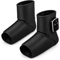 Cordless Air Compression Foot and Ankle Massager with Heat, 2 Pack - color: Black-2pc