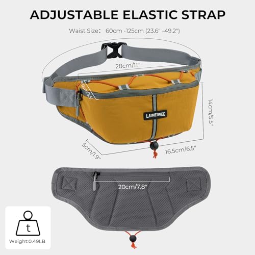 2L Fanny Pack for Women Men, Anti‑theft Waist Bag with RFID Blocking - color: Ginger