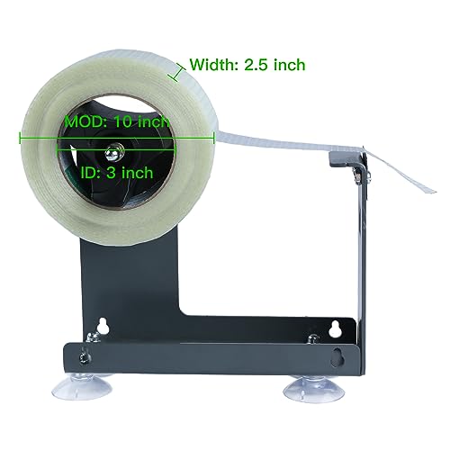 U.S. Solid Iron Desktop Tape Dispenser - 2.5 Inch Wide, 3 Inch Core, 3 Mounting Options, Extremely Durable