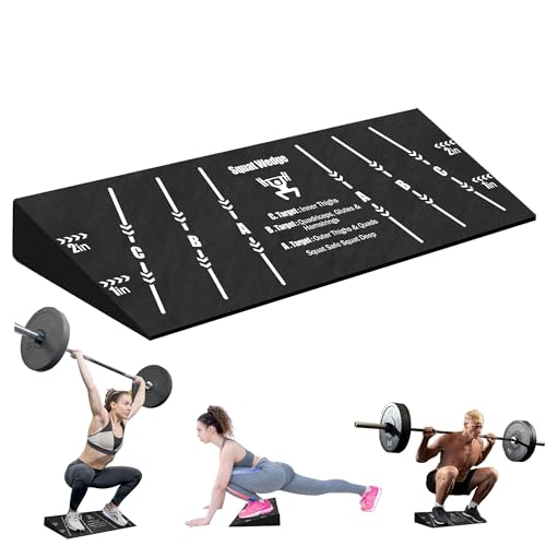 Squat Wedge Block One Piece: Heel Elevated Board for Lower Body Workout - size: 1Pc: Large