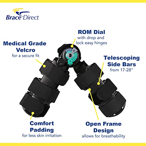 Brace Direct ROM Post-Op Telescoping Knee Brace Plus L/XL Undersleeve