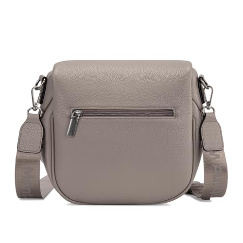 Montana West Crossbody Bag for Women, Vegan Leather Bum Bag with Coin Purse - color: Taupe