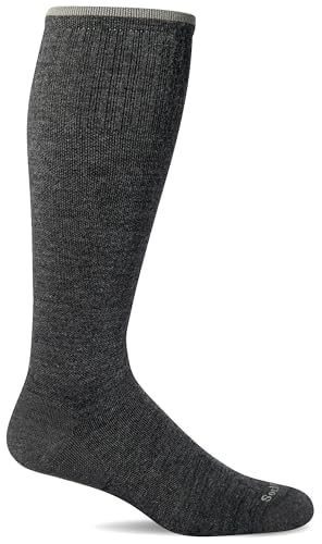 Sockwell Men's Circulator Moderate Graduated Compression Sock - color: Charcoal Solid, size: Large-X-Large