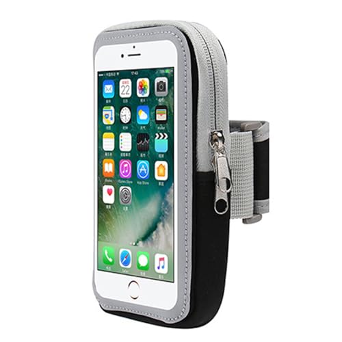 Running Phone Holder Sports Armband Cell Phone Arm Band Bag Case for Google Pixel 9a 8a 7a 6a Pixel 10 9 8 7 6 iPhone 17 16 15 Pro 14 Plus 13 12 11 Galaxy S25 S24 Plus S23 S22 S21 FE S20 A15 (Black) - color: Black