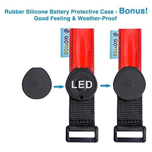 Reflective Running Gear LED Armband Rechargeable - color: Red