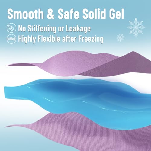 Cooling Eye Mask, Cold Eye Mask for Puffy Eyes, Reusable Ice Eye Masks for Dry Eyes, Relieve Your Migraines and Headaches with Gel Eye Masks Therapy, Long-Lasting Comfort, Purple - color: Purple