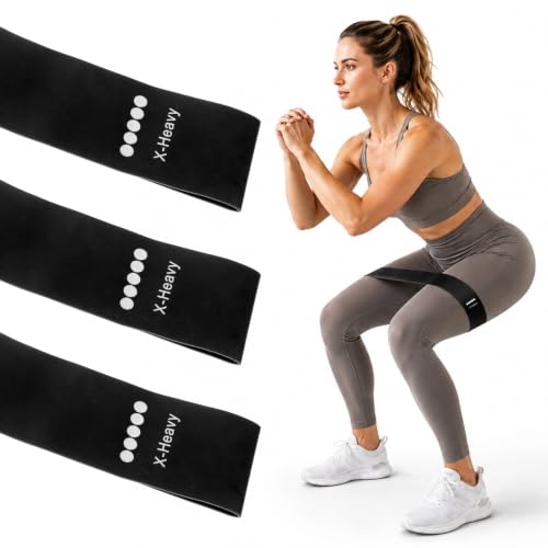3 Pcs Ring Resistance Bands X-Heavy Heavy Duty Total Body Loop Fitness Exercise Band Strength Training Home Gym Equipment for Working Out Women Men Pilates Yoga Physical Therapy
