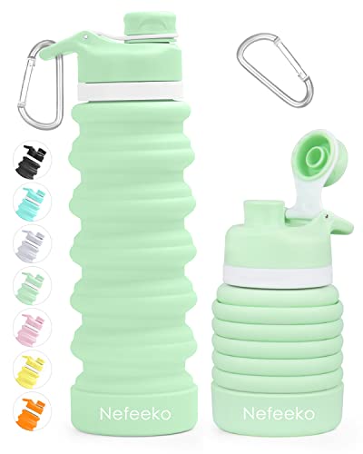 Nefeeko Collapsible Water Bottle, 26oz Silicone Foldable Water Bottles - color: M